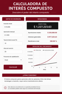 Calculadora de interés compuesto ¿cómo usarla?